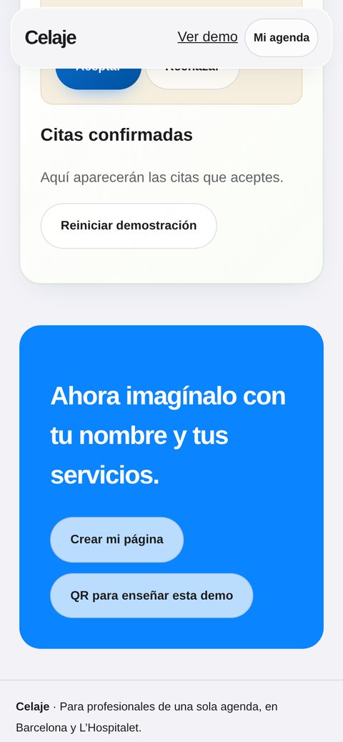 Panel de Celaje con una solicitud y los botones de aceptar y rechazar